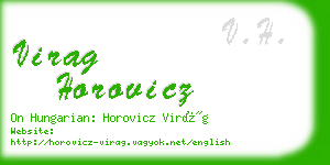 virag horovicz business card